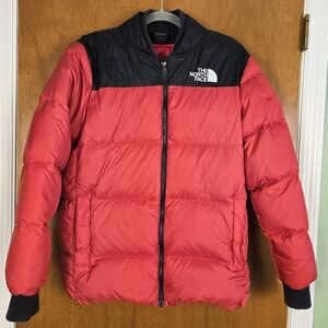 The North Face Mens Nordic Puffer Jacket 700-Down Red Black Size S Retail $290
